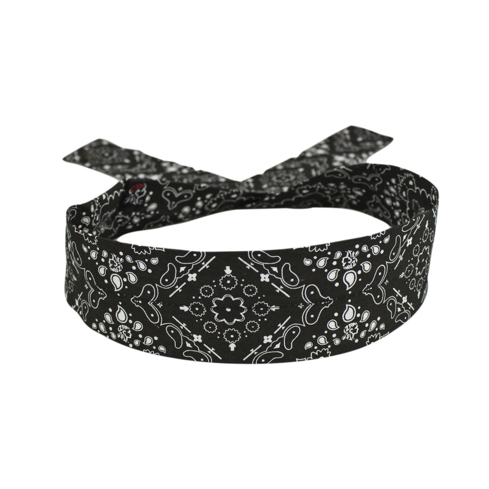 DP101 Cooldanna® Polyester, Black Paisley