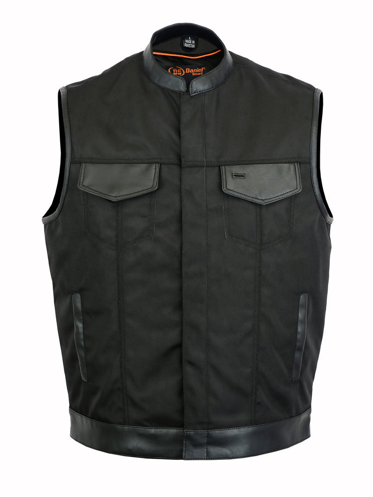 Concealed Snap Closure, Textile Material, Scoop Collar & Hidden