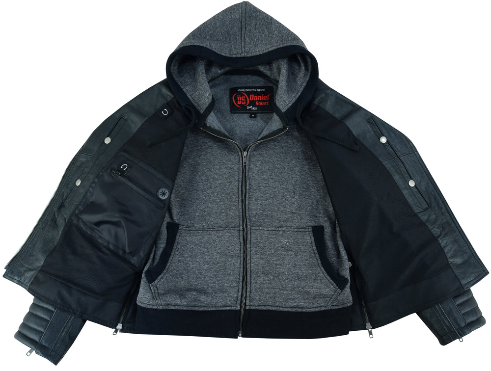 Women's M/C Jacket with Rub-Off Finish
