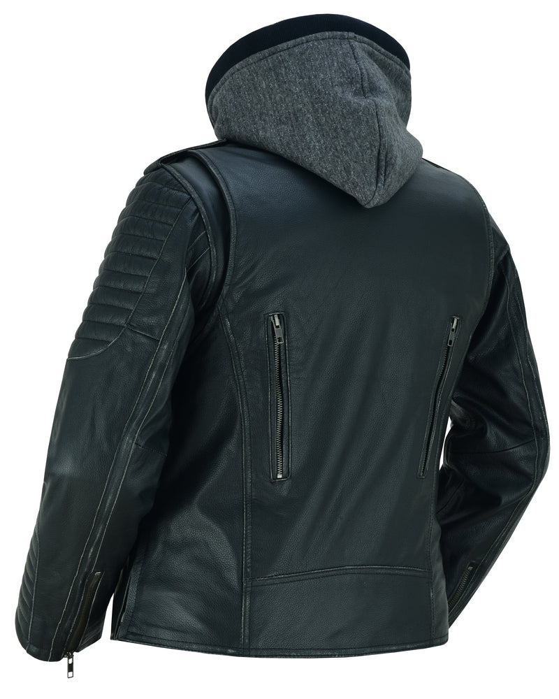 Women's M/C Jacket with Rub-Off Finish