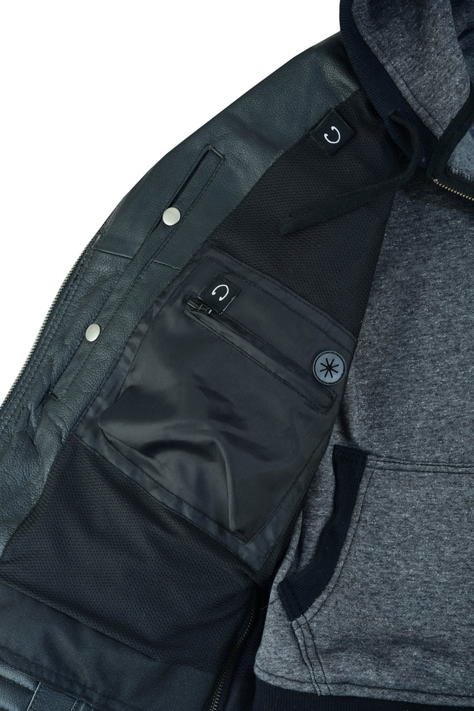Women's M/C Jacket with Rub-Off Finish