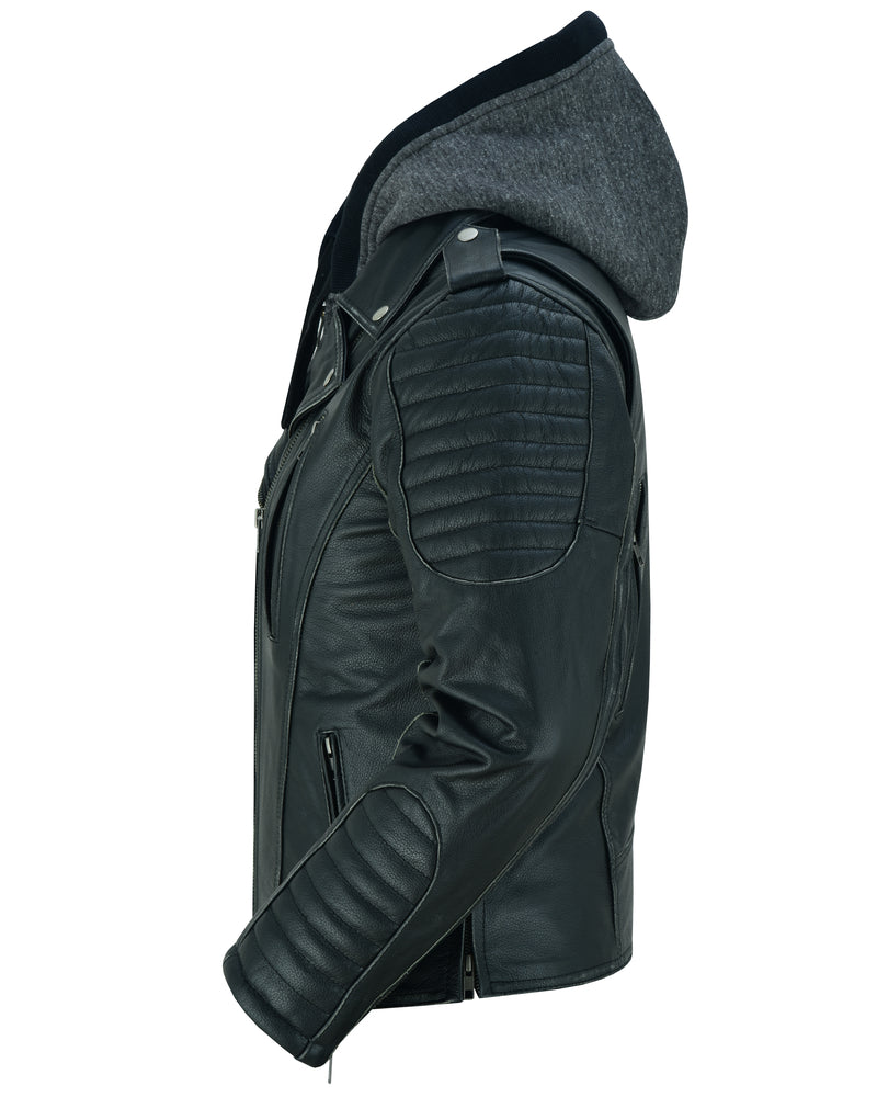 Women's M/C Jacket with Rub-Off Finish