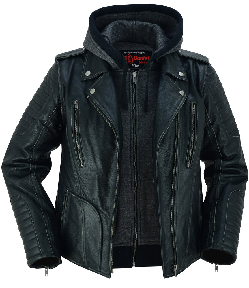 Women's M/C Jacket with Rub-Off Finish