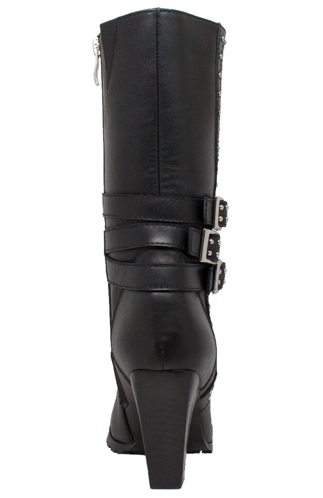 Women's Side Zipper Harness Boot