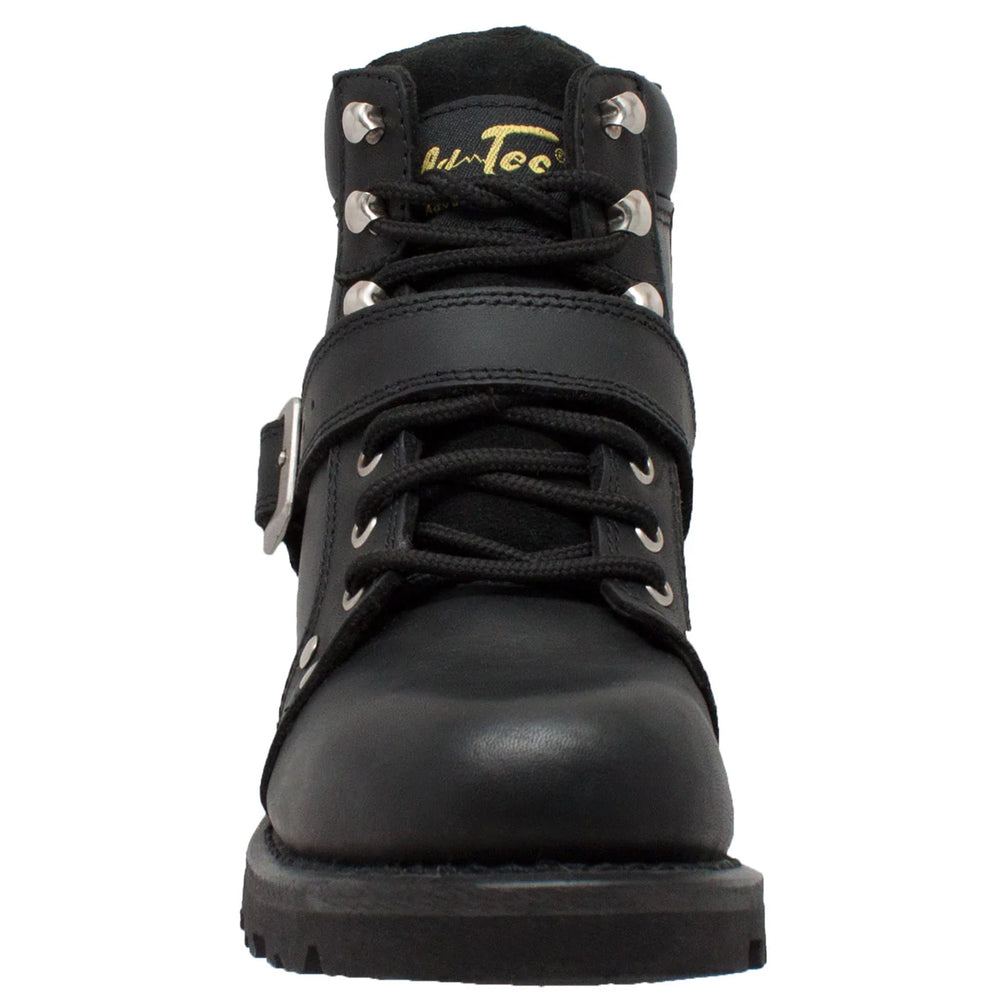 Women's YKK Zipper Black Biker Boot