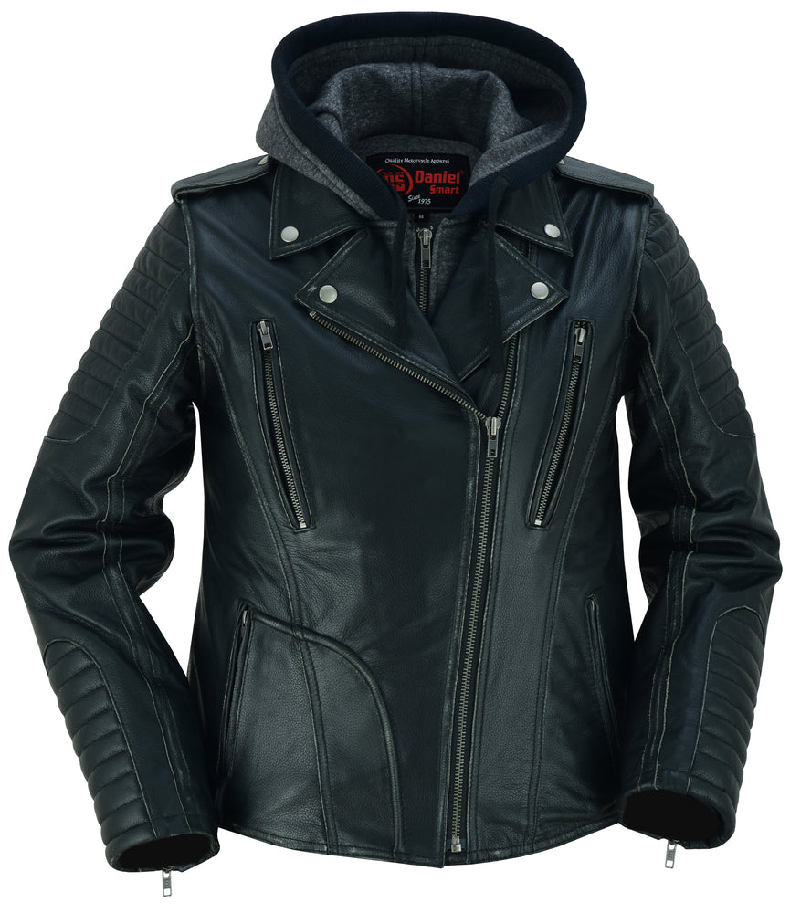 Women's M/C Jacket with Rub-Off Finish