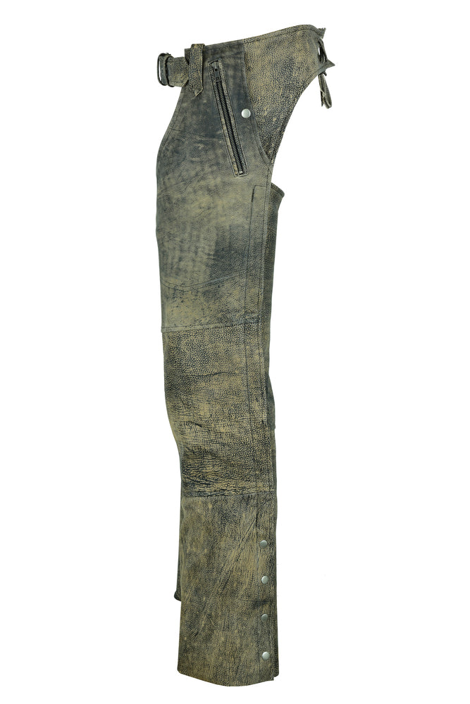 Unisex Double Deep Pocket Thermal Lined Chaps- Antique Brown