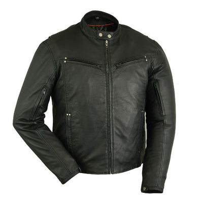 Men's Lightweight Drum Dyed Naked Lambskin Jacket
