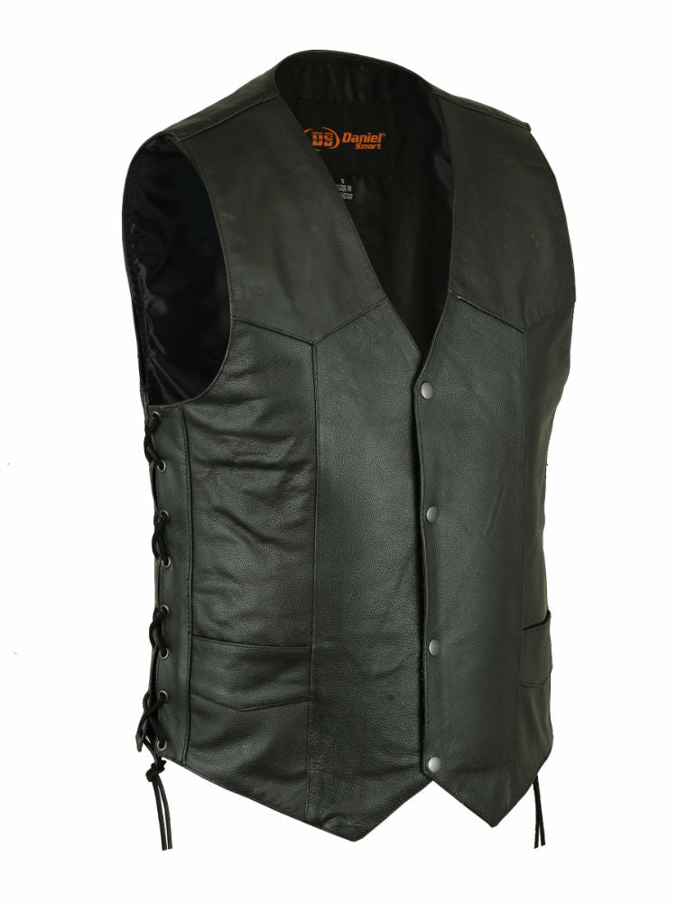 PR1141 Men's Leather vest with Side laces