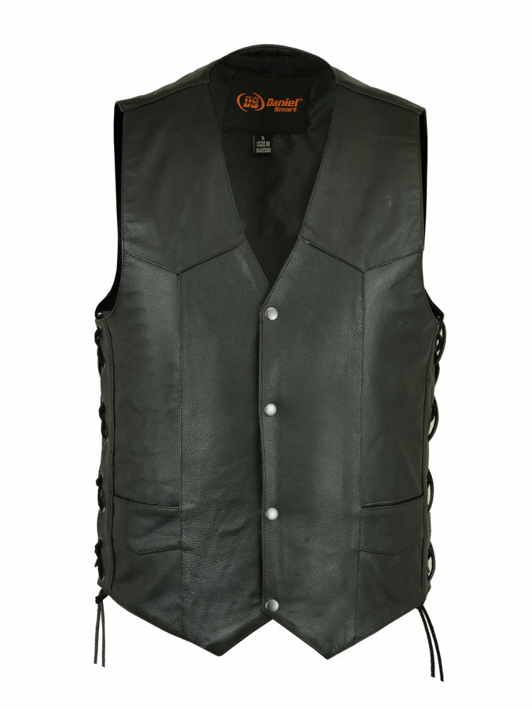PR1141 Men's Leather vest with Side laces