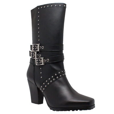 Women's Side Zipper Harness Boot