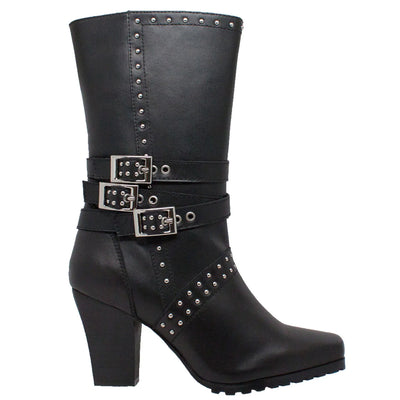 Women's Side Zipper Harness Boot