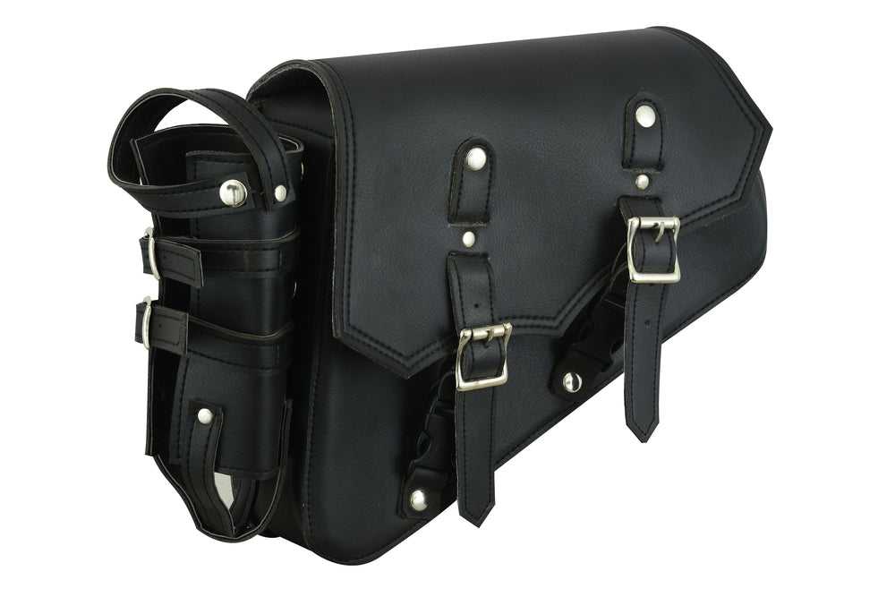DS5011L Left Side Synthetic Leather Swing Arm Bag w/Bottle Holder