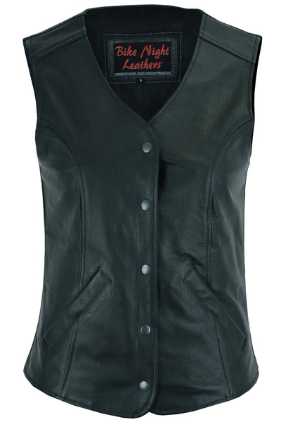 Women's Stylish Longer Body &frac34; Vest - Plain Sides