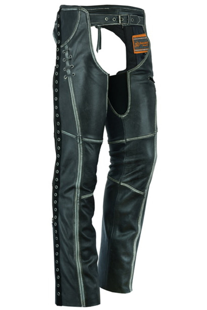 Women's Gray Stylish Lightweight Hip Set Chaps