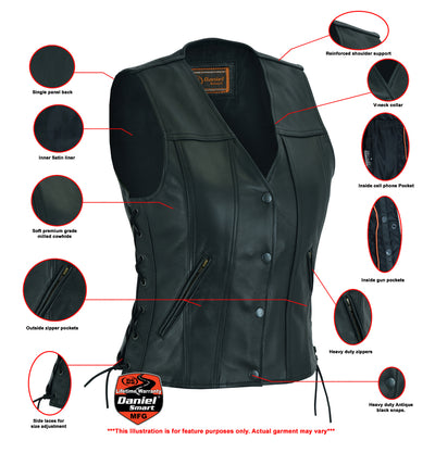 Women's Single Back Panel Concealed Carry Vest by Pro Rider