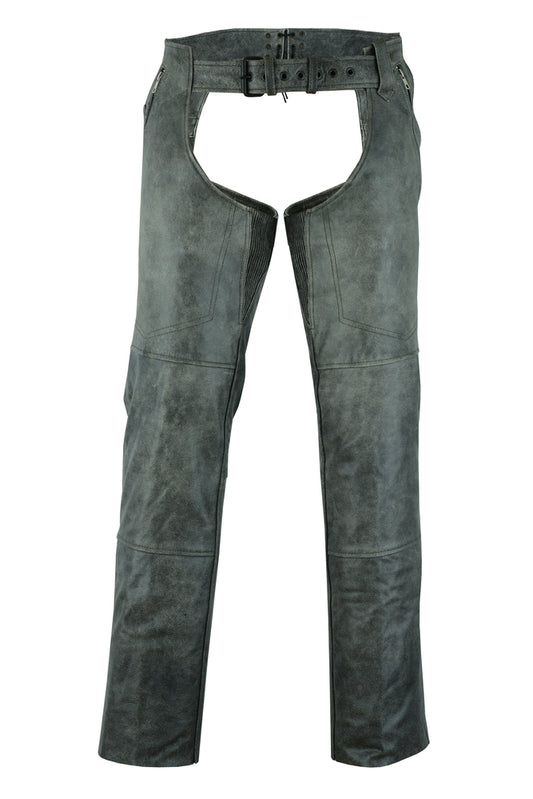 Unisex Double Deep Pocket Thermal Lined Chaps - GRAY