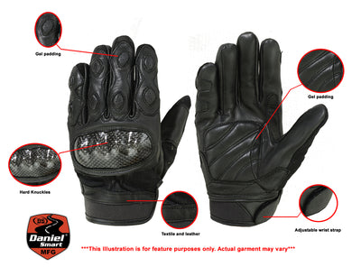 Leather/ Textile Sporty Glove