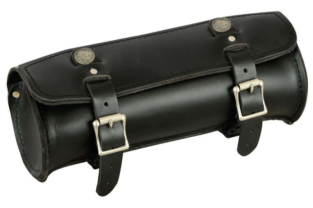 Premium Large Leather Round Tool Bag
