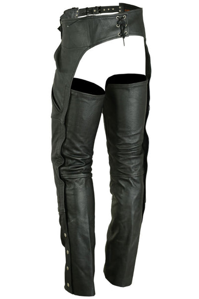 Wholesale Leather Motorcycle Chaps | DS478 Unisex Double Deep Pocket ...