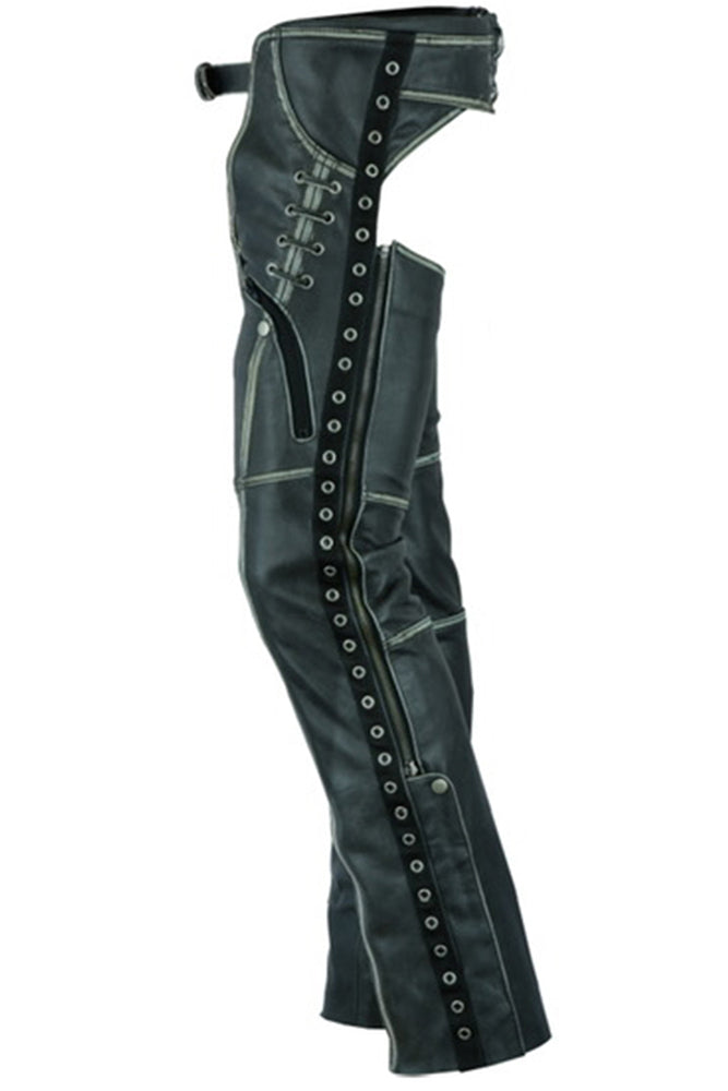 Women's Gray Stylish Lightweight Hip Set Chaps